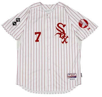 2012 Jordan Danks Game Worn 1972 TBC Chicago White Sox Home Jersey (MLB Authenticated)